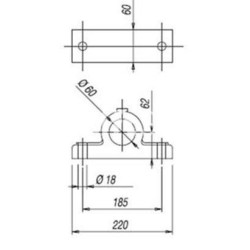 SOPORTE POL DESVIO D60MM PFB 