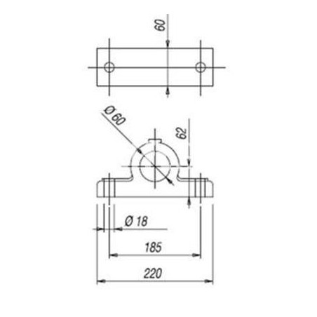 SOPORTE POL DESVIO D60MM PFB 