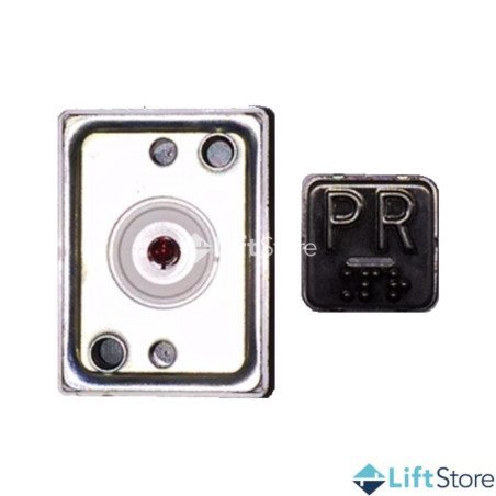 PULSADOR SQ-1L BRAILLE  CUERPO LUM Y CARATU CEHAM