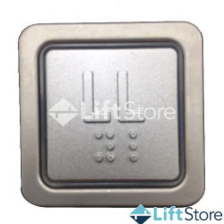 PULSADOR LIFTTECHNIK  CUADRADO NIQUE SIN LUMINOSO