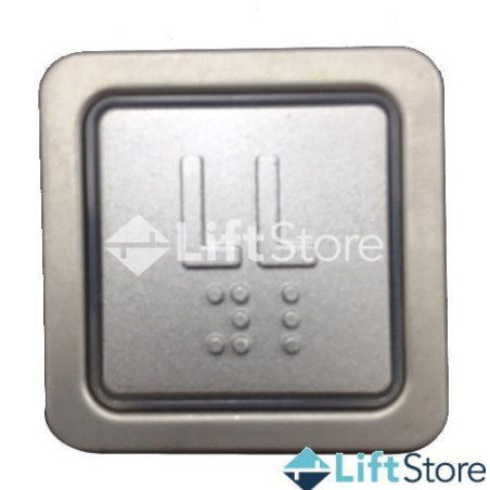 PULSADOR LIFTTECHNIK  CUADRADO NIQUE SIN LUMINOSO