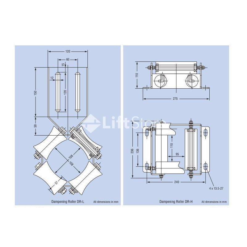 RODILLO GUIADO CAD COMPEN DR-L 1 2 HASTA 1 75 M/S